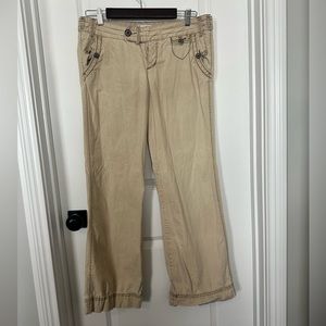 American eagle khaki wide leg pants